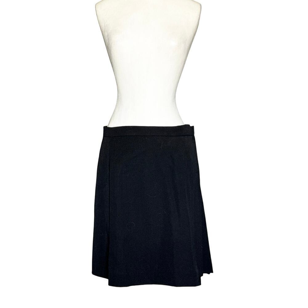 Dolce & Gabbana Women’s Black Virgin Wool Pleated Midi Skirt Sz 38(US 2-4)Italy